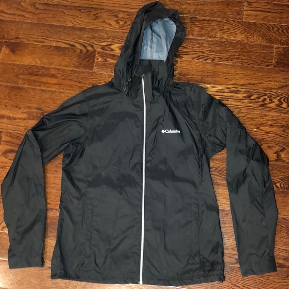 women's black columbia rain jacket